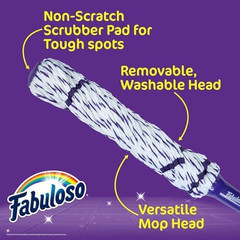 Twist Mop, Self Wringing Floor Mop with Non Scratch Scrubber and Removable Washa