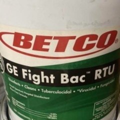 Betco GE Fight Bac RTU Disinfectant Fresh 5 Gallon Pail (3900500)