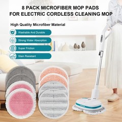 Bozdyru Spin Cordless Electric Mop Pads 6.5/6.3/6 Inch Steam/Electric Mop Pads