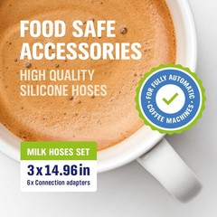 Milk hose set for Jura fully automatic coffee machines – with 3x 38cm, clear