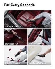 HOTO Car Vacuum Cordless, Handheld Cleaner with 20000Pa Mini, Black