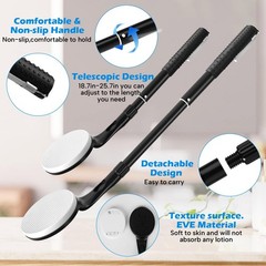 Lotion Applicator for Back, 25.7” Long Handle Back Applicator, Black