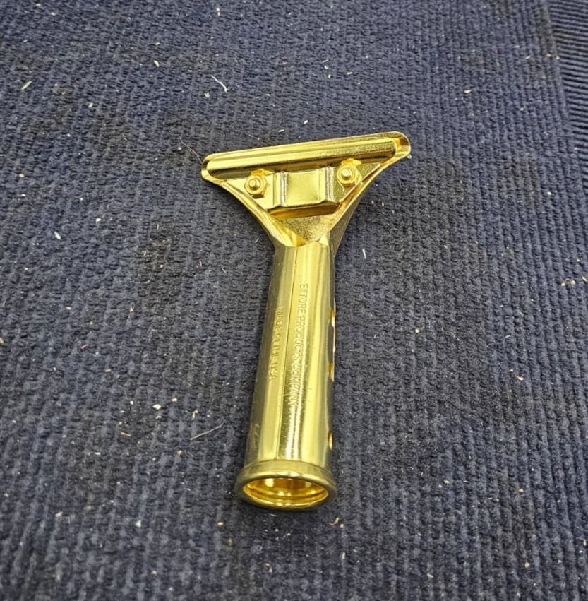 (QTY 3) Ettore Master Brass Handle Unger Brass Part Squeegee Cleaning Window