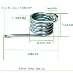 NentMent 2 Pack Water Press Spring Replacement for Commercial Mop Silver