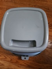 Collapsible Bucket 10L 2.6 Gallon Cleaning Bucket W/Handle Folding Blue Gray