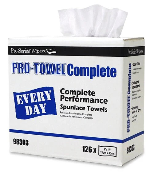 PRO TOWEL COMPLETE 98303 9X17 POP-UP 10 BOXES OF 126 WIPERS