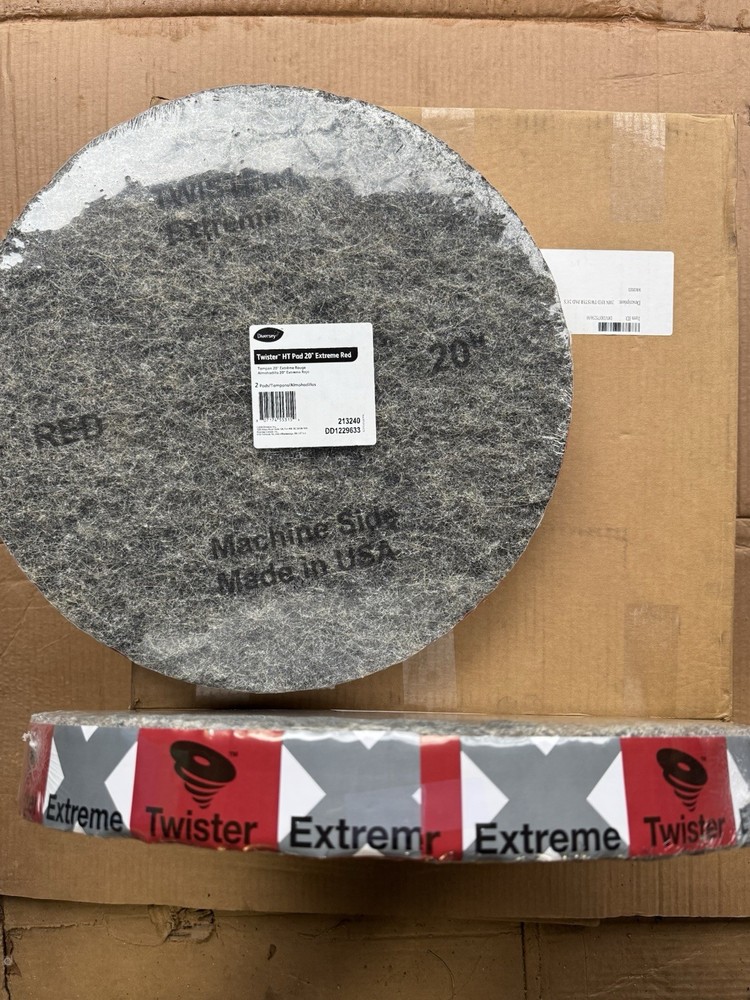 Diversey Twister HT Pad 20″ Extreme Red 213240 DIVDD7523650 2 Packs- 4 Pads