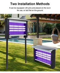 4500V Electric Bug Zapper Outdoor Mosquito Killer Solar Fly Trap Waterproof US ✨