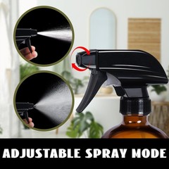 Visberius 4 Pack Trigger Sprayers Replacement Spray Nozzles with Mist black
