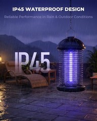 Cxruy Electric Bug Zapper Outdoor Mosquito Killer Lamp Hanging Waterproof