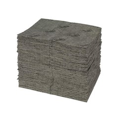 BRADY SPC ABSORBENTS UXT300 Absorbent Pad,Universal,Gray,PK100 15U857
