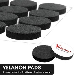 Yelanon Felt Furniture Pads for Hardwood Floors 261 pcs Mixed Black, Black