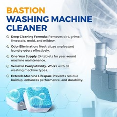 Washing Machine Cleaner Tablets 24 pack Powerful Descaler -Deep Cleaning for…