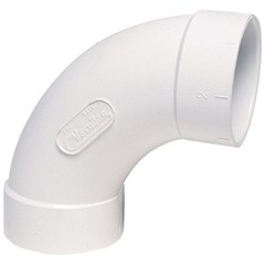 CENTRAL VACUUM 5 PACK 90 DEGREE SWEEP ELBOW PVC Ivory