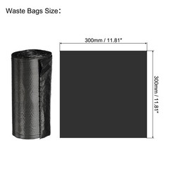 8 Rolls / 240 Counts Small Trash Bags 0.5 Gallon Garbage Bags Black
