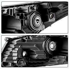 Headlight Assembly for 2008-2012 Accord Coupe Projector Headlamp Black Amber RH