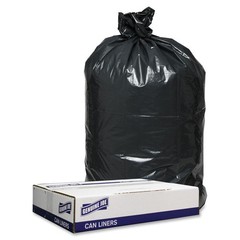 Genuine Joe GJO98207 1.2mil Black Trash Can Liners 100 / Carton Black
