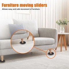 10PCS Furniture Sliders, 3 1/2″ Sliders for 10PCS|3 1/2″, Beige