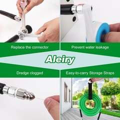 Sewer Jetter Kit for Pressure Washer,Water Jet Drain Cleaning 50 FT, Green