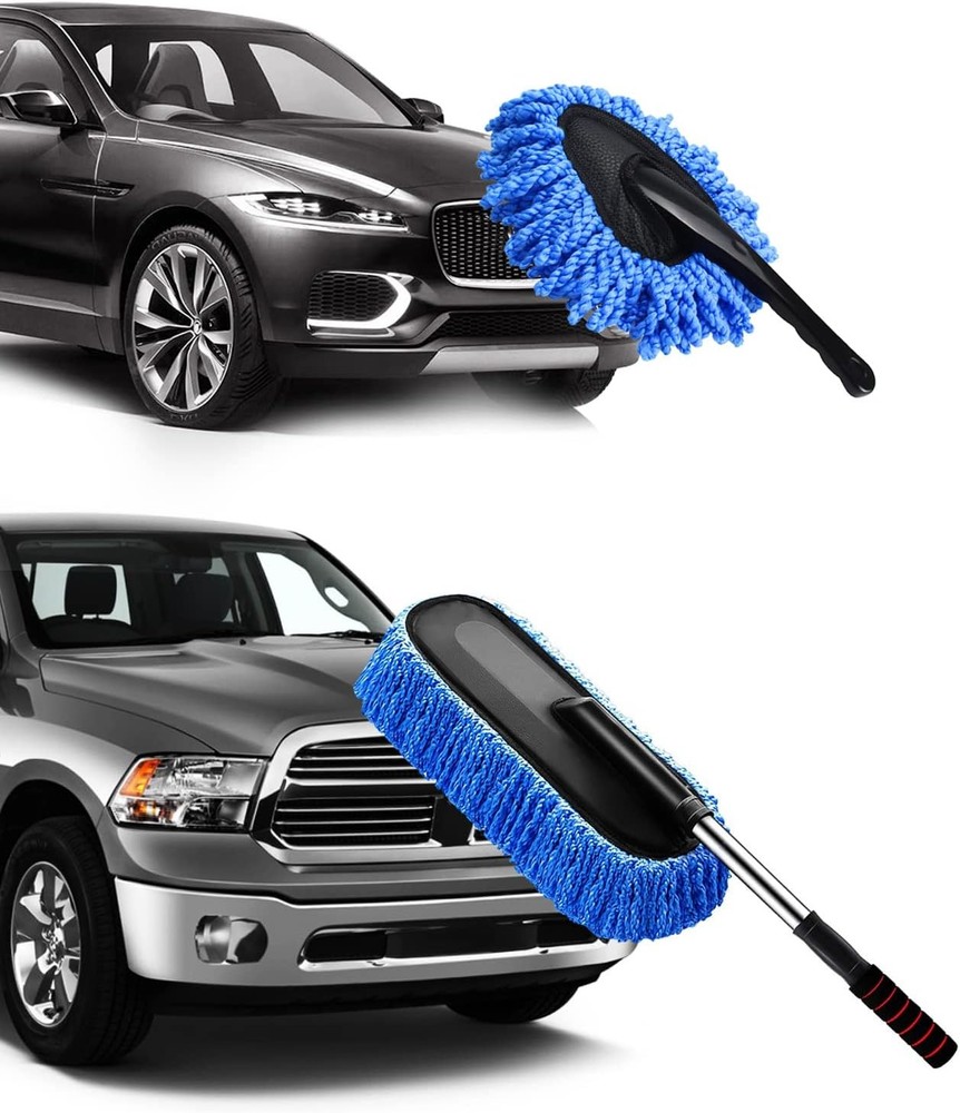 Car Duster Kit, 2 Pack Car Dust Brush Set with Micr Size: 2 PackColor: 2p-blue