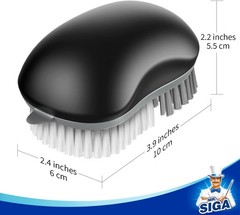 MR.SIGA 2 Pack Black Fruit Vegetable Cleaning Brush Non Slip Grip