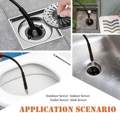 Sewer Jetter Kit for Pressure Washer, 100FT Drain 100FT, Black -100FT hose