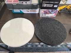 Two 12” Floor Polishing Pads -white & Black One Each