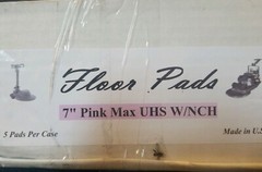 Floor Pads 7” Diameter Pink Max UHS W/NCH 5 Qty, Open Box, Free Shipping