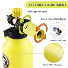 Realyou Foam Cannon for Pressure Washer up to 4500 PSI, Premium Gray