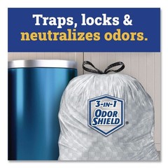 Glad 70427 23.75″ x 24.88″ 13-Gal Drawstring Trash Bags – Gray (100/CT) New