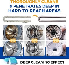 Washing Machine Cleaner Tablets 24 pack Powerful Descaler -Deep Cleaning for…