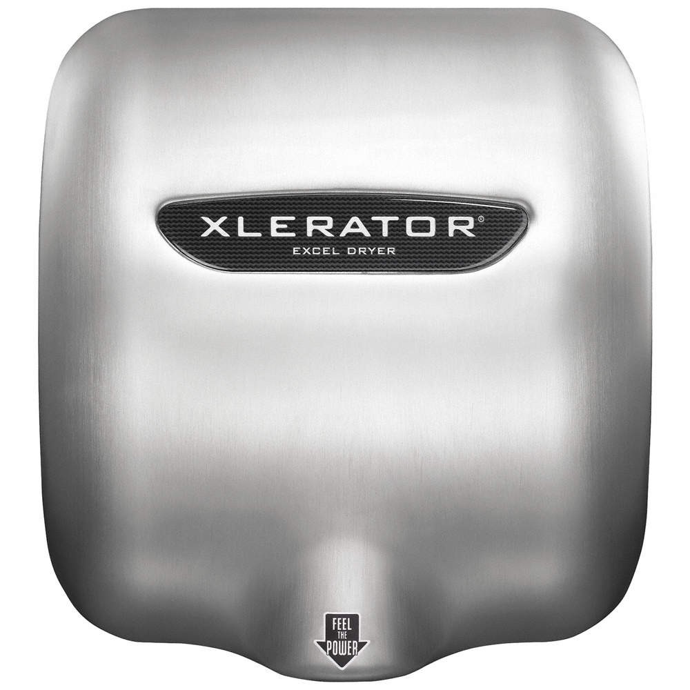 EXCEL DRYER XL-SBV-208-277V Hand Dryer,8 sec,68 to 77 dBA,SLVR 455A33