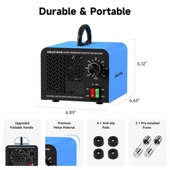 120,000mg/h Ozone Generator, High-Capacity Ozone Odor Eliminator with Negativ…