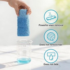 HOMEE Reusable Microfiber Mop Pads, 12 Pack 18″x 6″ Head Blue – 12