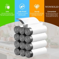 5 Gallon Trash Bags Drawstring 360 Count 1.2 Mil Thick Garbage Bags By Wowsolid