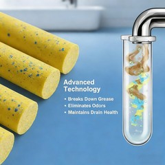 360EXPRESS Drain Cleaner and Deodorizer Sticks, 24 Pcs Enzyme 2 Pack