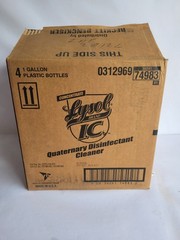 Case Of 4 Gallon Lysol Brand I.C. Quaternary Disinfectant Cleaner Concentrate