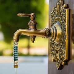 Hose Extension Adapter 2-Pack, 3/4″ Solid Brass Garden Standard, Green