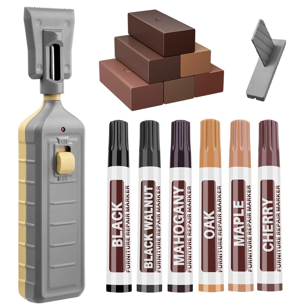 Laminate Floor Repair Kit, 6 Color Linoleum Hard Wax Touch B-6 Colors