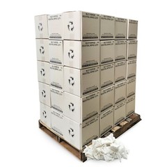 White Knit T-Shirt Cotton Rags-600 lbs. Pallet 60×10 Boxes-Multipurpose Cleaning