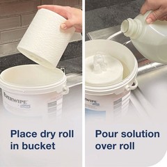 Tork 192840 1-Ply 12 x 5.25 Chem-Ready Wiping Rolls – White (6/Carton) New