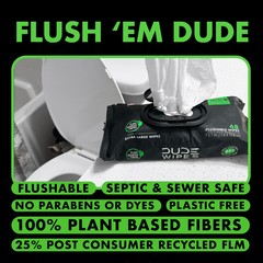 Flushable Wipes, XL Wet Wipes for at Home Use, Herbal Relief, 144 Count