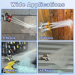 Triple Pressure Washer Nozzle, 3-in-1 Power Washer Tips, 3 Nozzles for Pressu…
