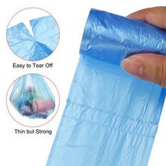 8 Rolls / 240 Counts Small Trash Bags 0.5 Gallon Garbage Bags Blue