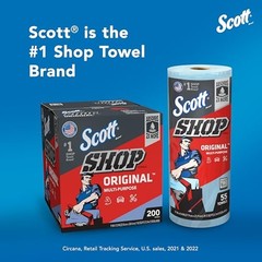 Scott Shop Original Blue Towels 75147 9.4X11 Cloth-Like Paper Towel 12 Rolls Of