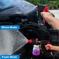 DUSICHIN Short Pressure Washer Gun Swivel 8 inches, Gun+Nozzle+Foam Cannon
