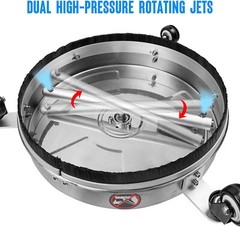 Biswing 16-Inch Pressure Washer Concrete Home Walk / Patio Surface Cleaner
