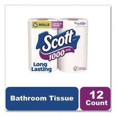 Scott 10183 1-Ply Septic Safe Bathroom Tissue – White (12/CT) New