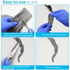 30Ft Steel Wool Roll Hole Filler Control Gap Filter Keep Animals Away From Holes