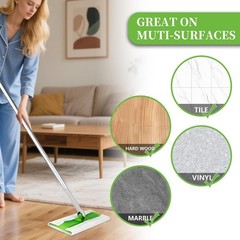 RAINFLOW 100 Count Dry Sweeping Cloths – Disposable Mop Pads 100 pcs, White